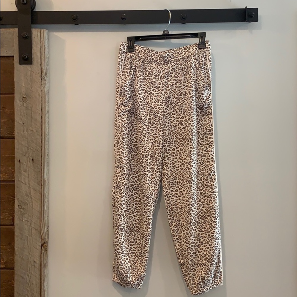 Aerie Satin pajamas, leopard print